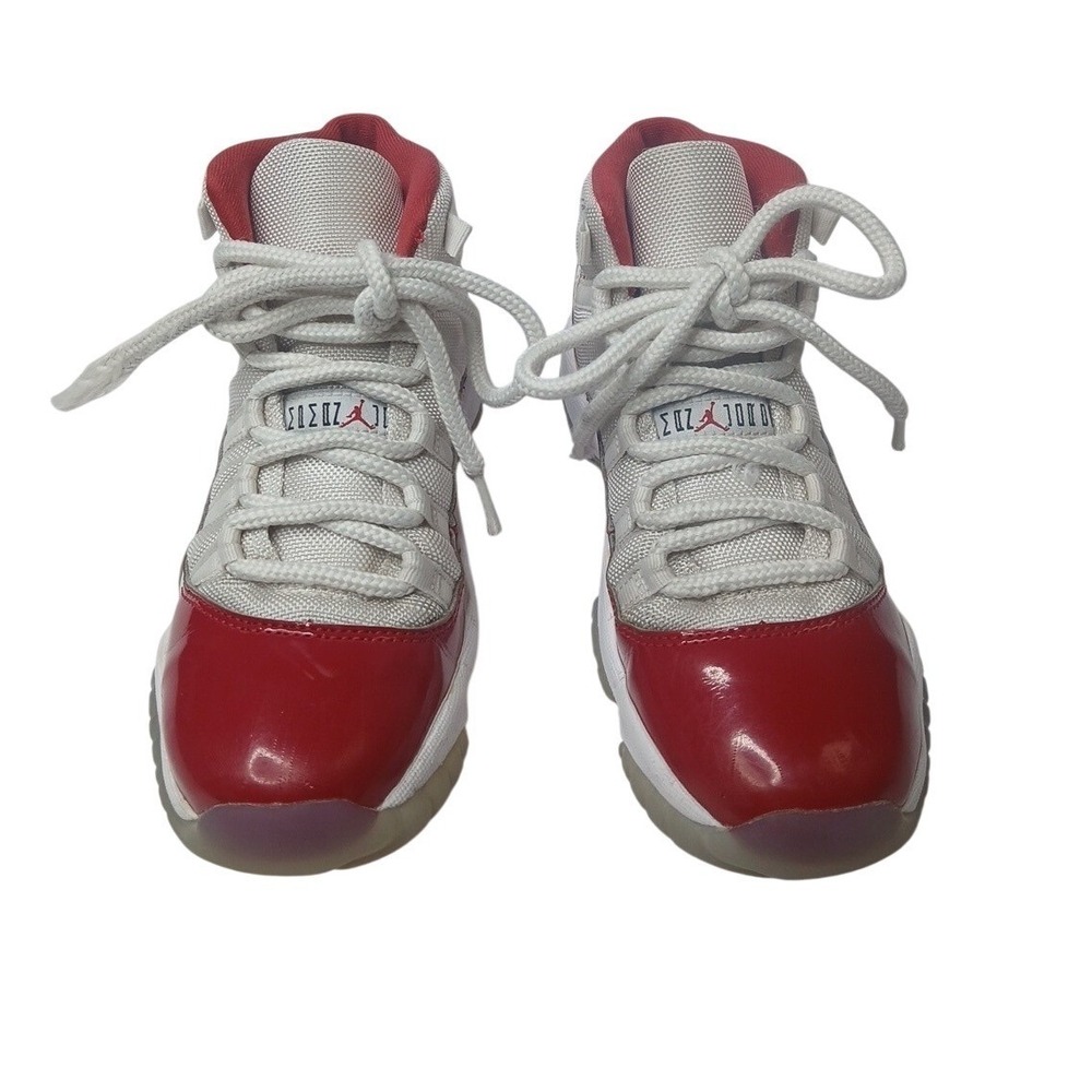 Jordan Air Jordan 11 Retro Cherry Kids 4Y White Red Patent Leather 378038-116 - Picture 2 of 11